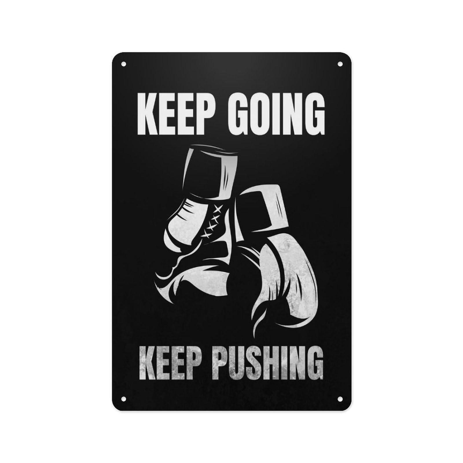 peiyeety Metal Tin Sign 12 X 8 Inch Boxing Gloves Motivation – Success Discipline Poster, Metal Plaque, For Cafe Beer Club Gym Office Living Room Wall Inspirational Decorative