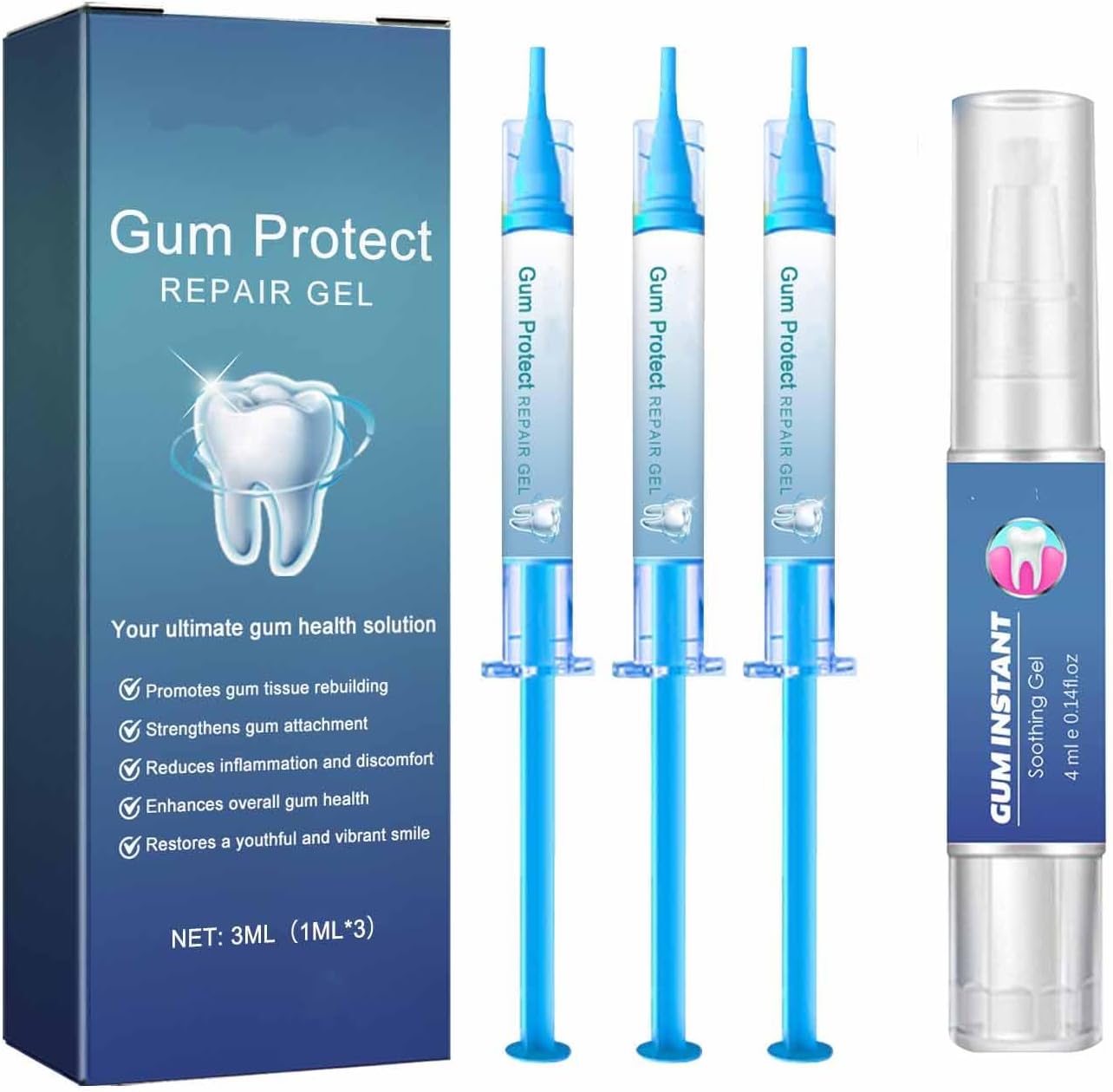 Gum Therapy Gel Set,Portable Teeth Repaired Essence Pen,Fresh Breath,Gum Repair Therapy Gel