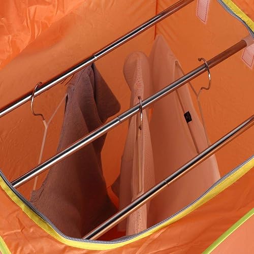 Miniatura 5 de Junluck Secadora de ropa, 800 W, portátil, plegable, eléctrica, secadora de ropa, secadora de ropa, calentador, tendedero, cubierta de lavandería,