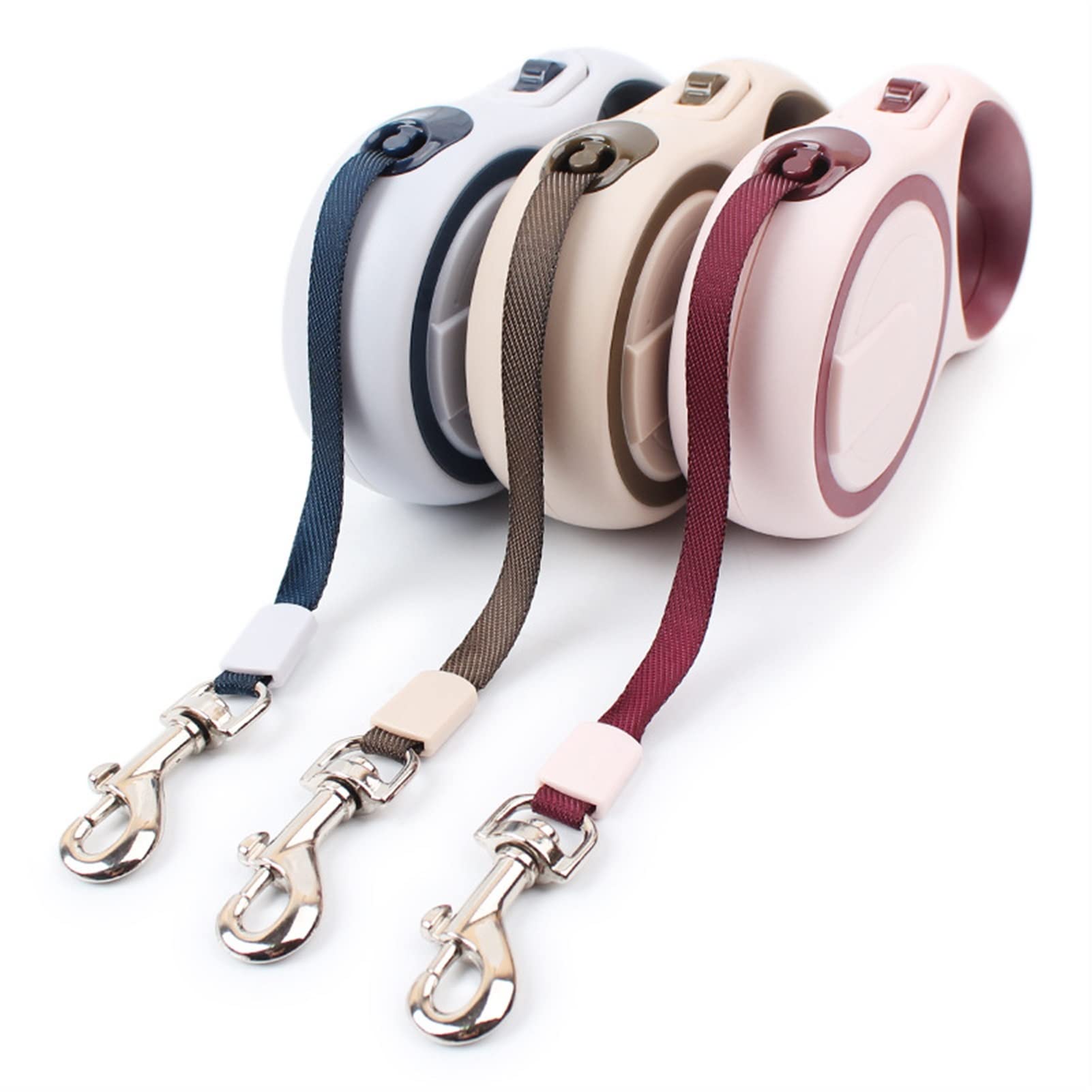 Correa retráctil, Correa retráctil automática de nailon for perros 3/5 m, ajustable, for entrenamiento paseo y tracción extensible(108,3M)