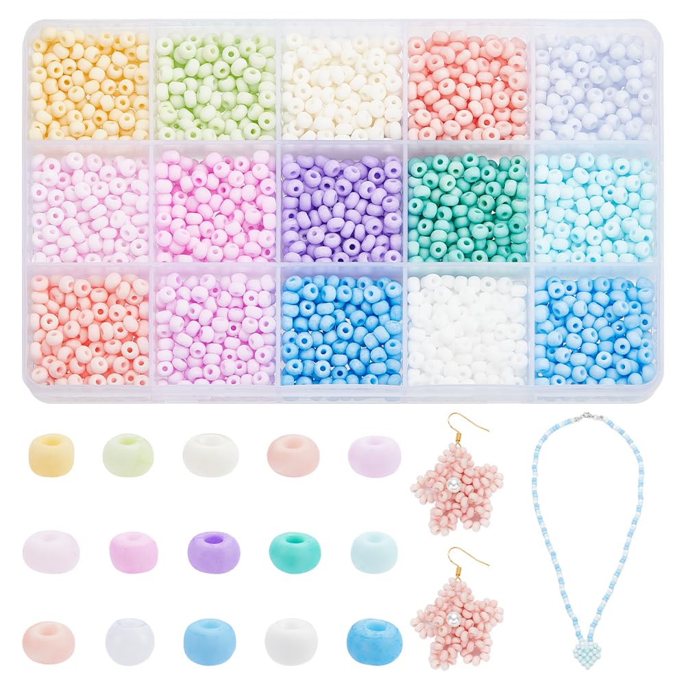 Cuentas de semillas de color caramelo para diseñar pendientes artesanales únicos