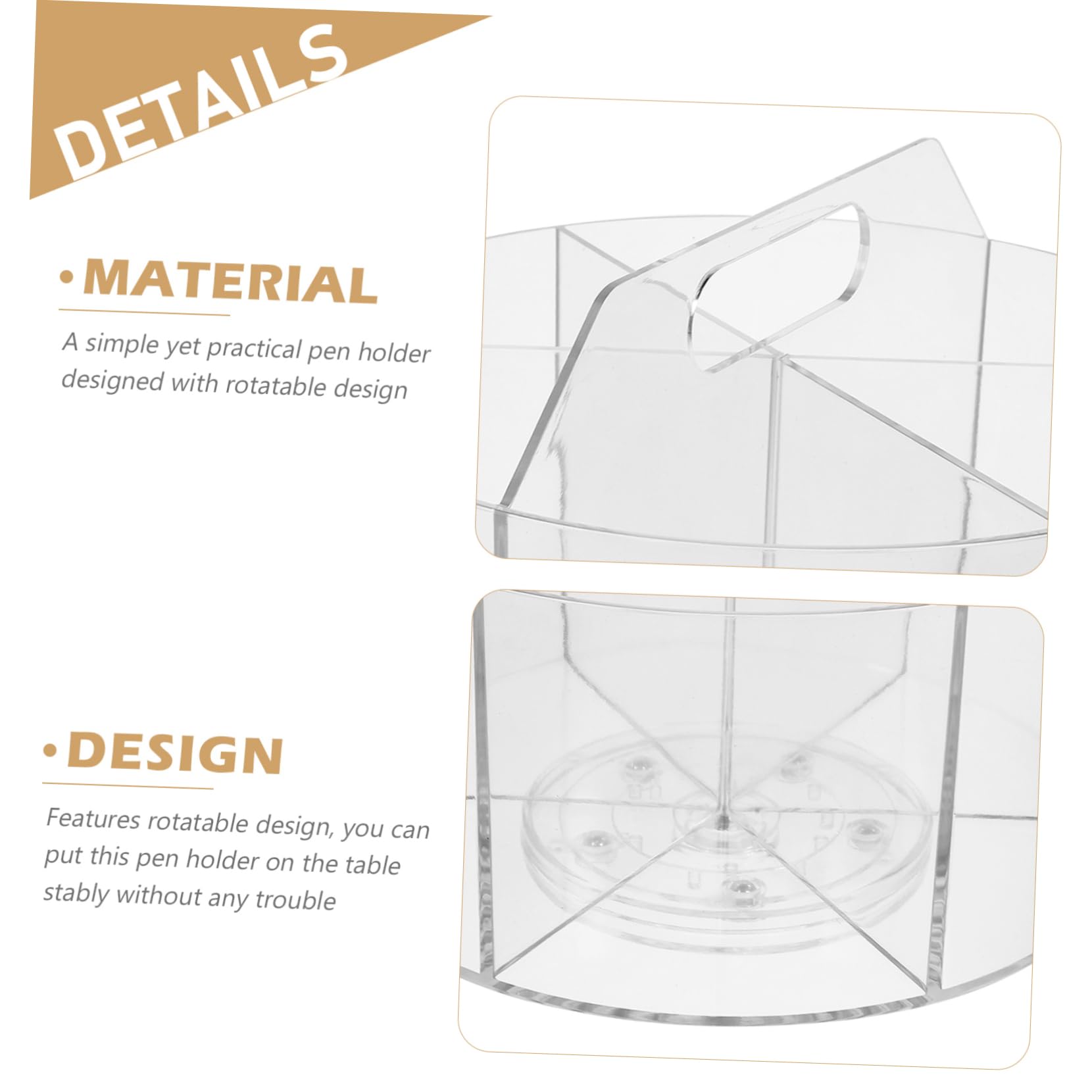 Porta Penne da Scrivania Rotante, Organizer in Acrilico | Design Moderno ed Elegante, Capacità Ragionata, Uso Versatile per Ufficio, Scuola e Casa