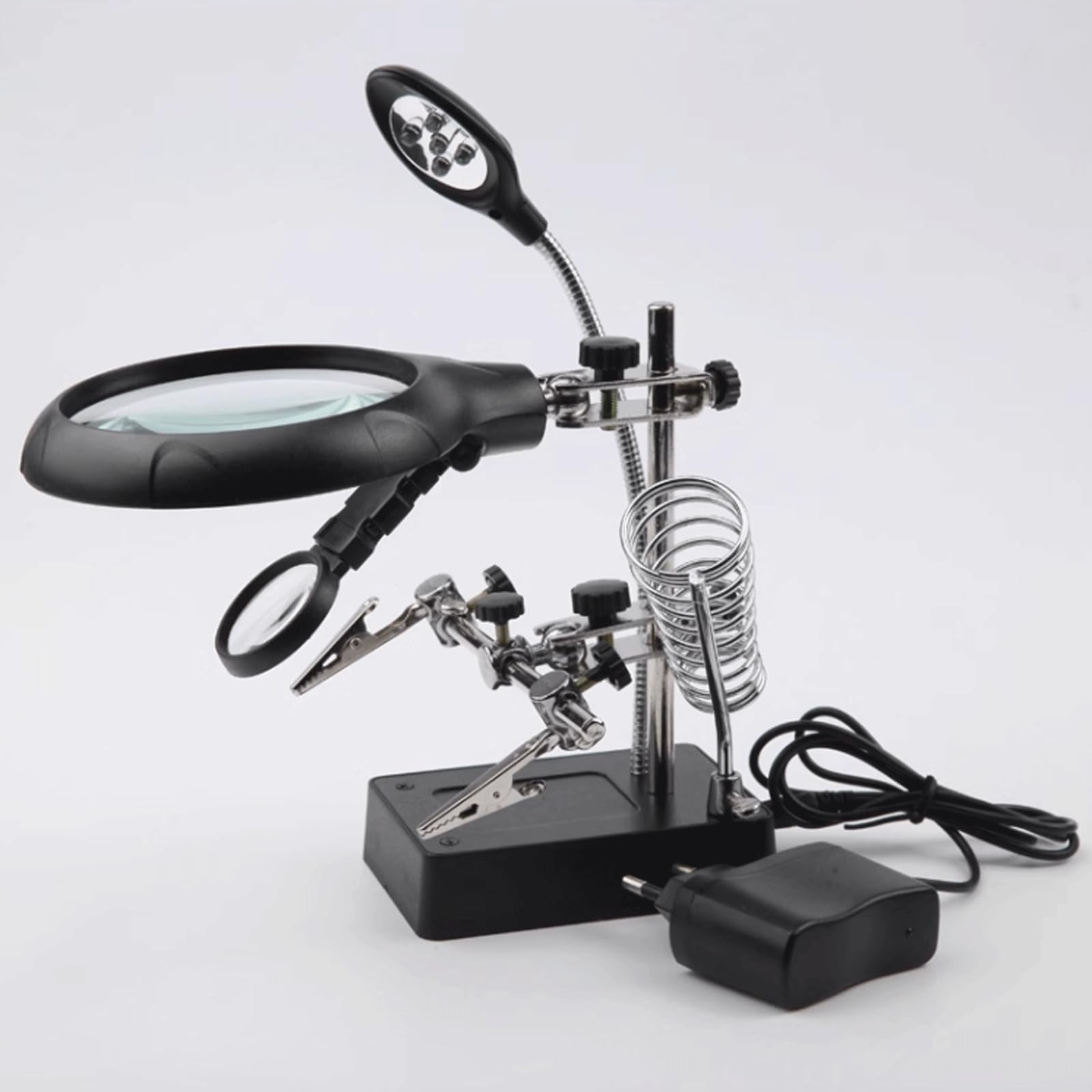 DOUKI Lupa de micrograbado, Lupa de Escritorio, 3 Gafas, Lupa con Base Pesada Utilizada como Reloj, reparación de teléfonos móviles