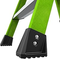 Vista 15 de Little Giant Ladders, Sure Step, 3-Step, Double-Sided Step Stool, Fiberglass, (11953), Type 1AA, 375 lbs Weight Rating, Hi-viz Green