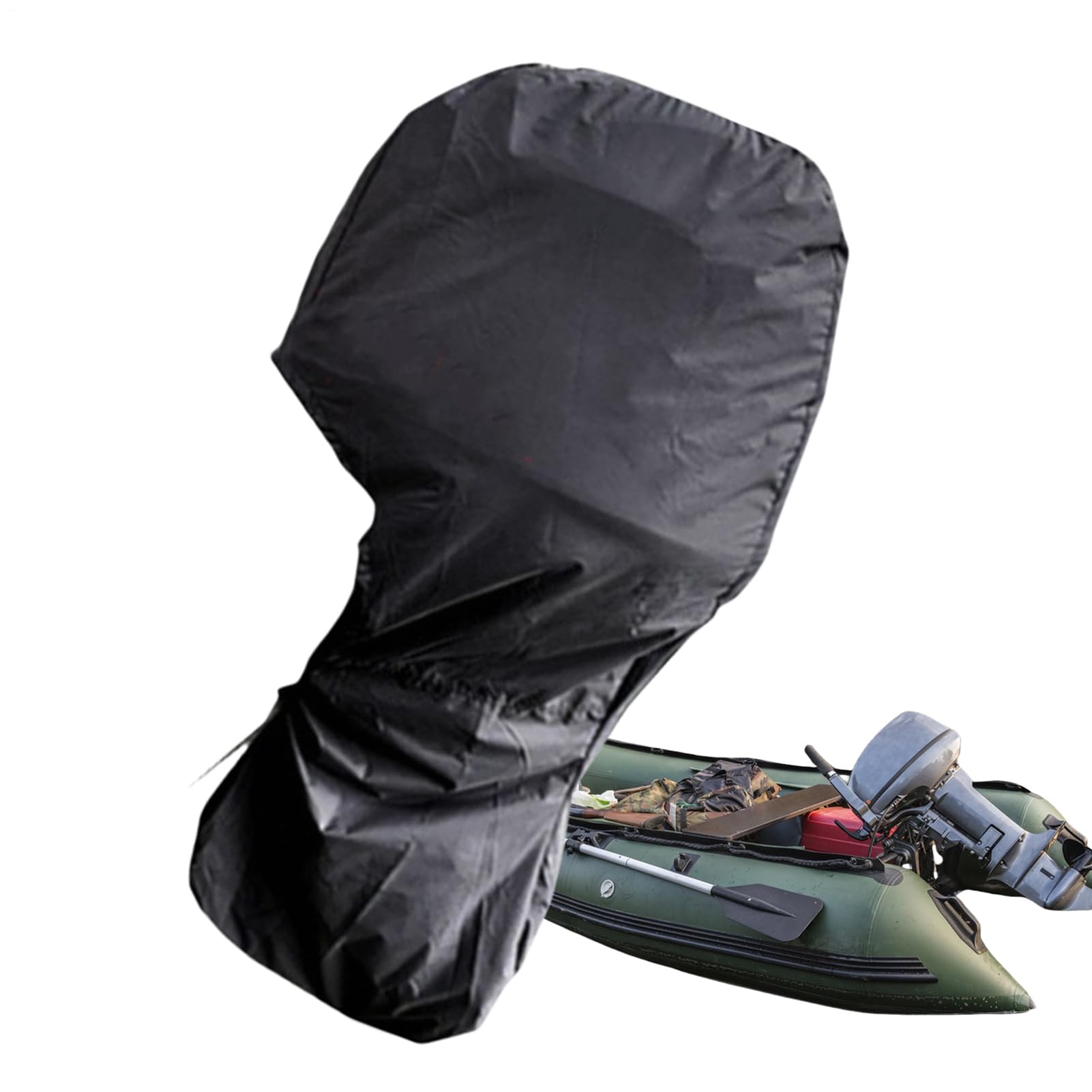 Copertura per motore fuoribordo, copre motore di sollevamento barca 210D | per potenza 15-100 CV resistente sbiadimento, protezione impermeabile, protegge contro sole e pioggia