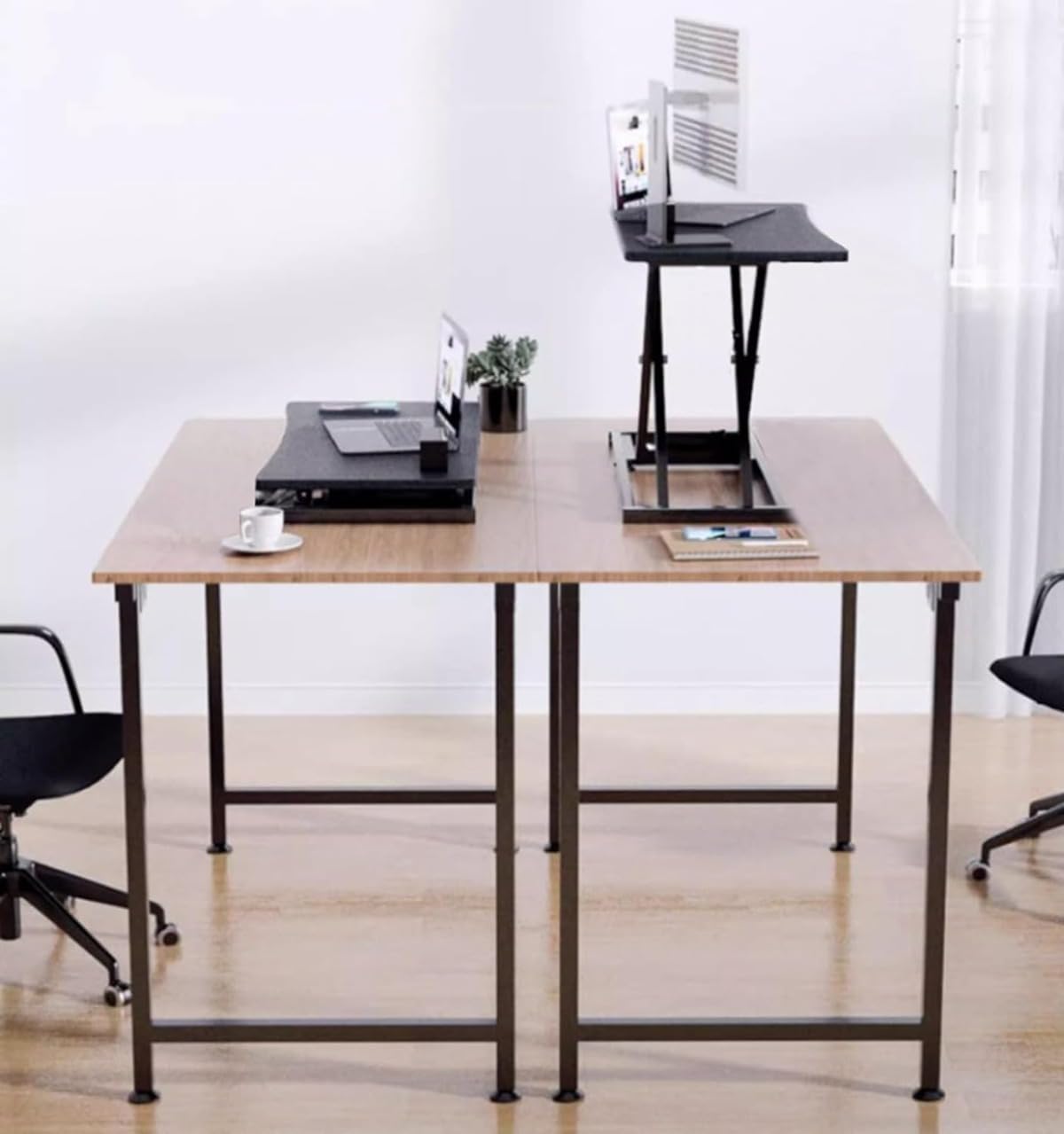 【juliaさま専用】定価1.5万円 美品 手動昇降デスク 電動昇降デスク 幅120×高さ71～116×奥行60cm
