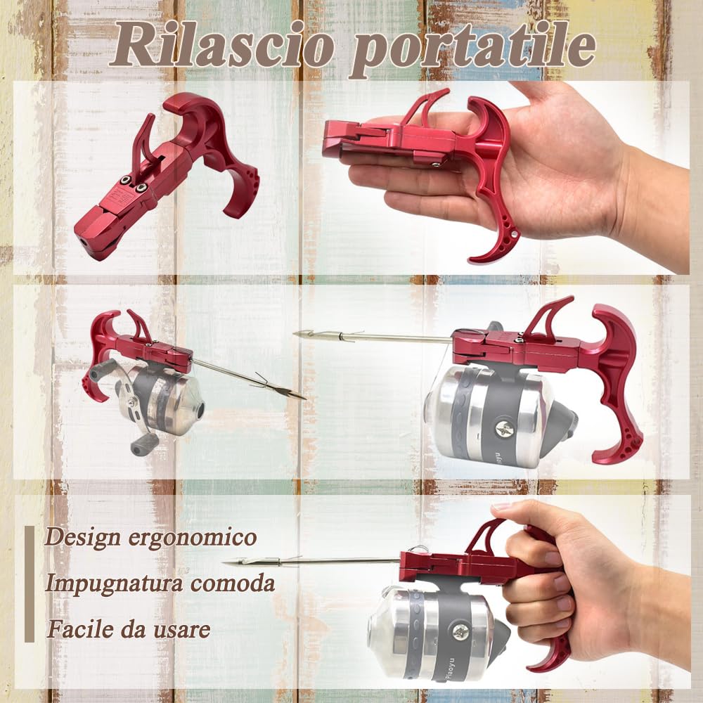 Dispositivo di Rilascio della Fionda da Pesca, Grilletto Portatile per Freccette, Accessori per Fionde, Grilletto per Catapulta per Il Rilascio Rapido di Freccette da Pesca