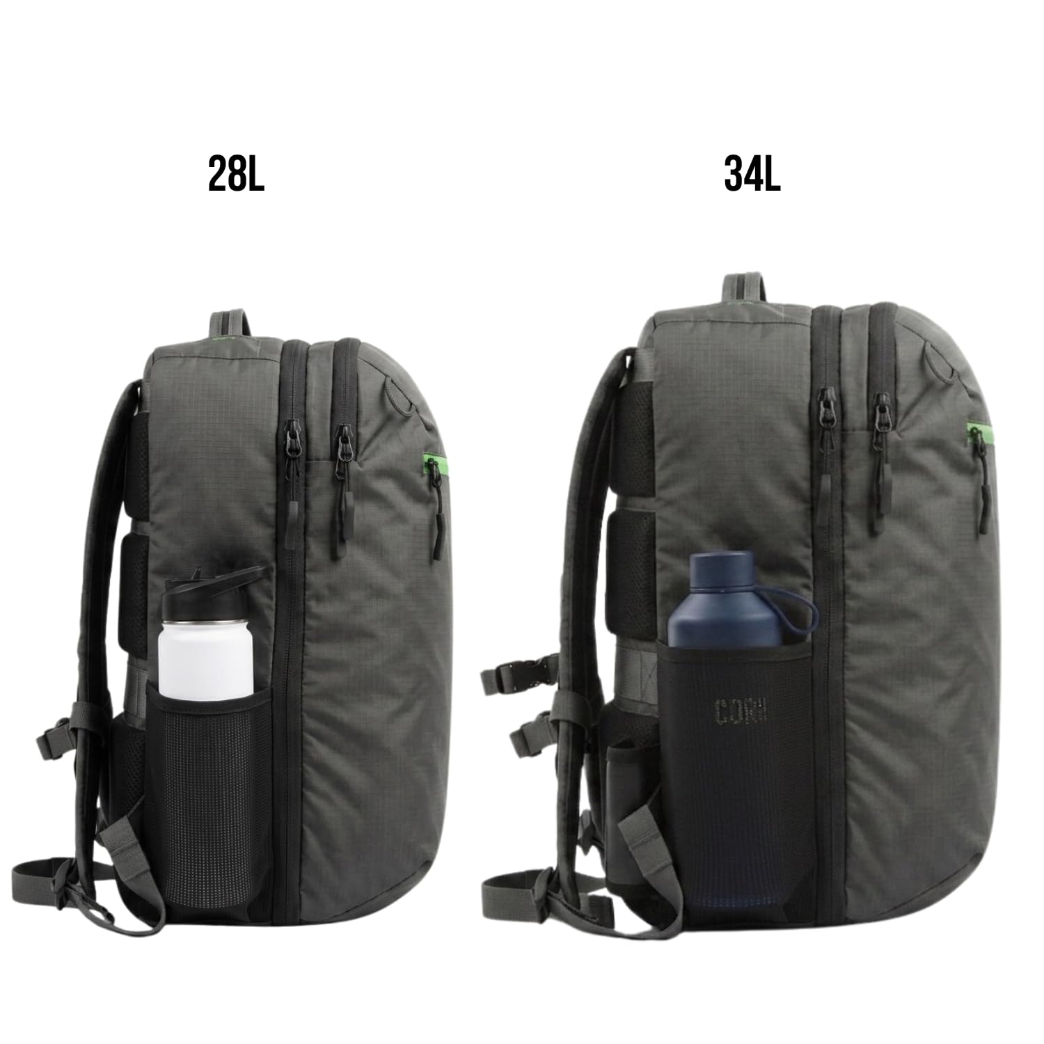 COR Surf The Island Hopper - Mochila de viaje en tamaño de equipaje de mano, cremalleras impermeables, compartimentos secretos, correas ergonómicas para el hombro, mochila para portátil, 2.0 Negro Con