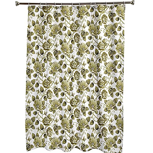 Rideau de douche 150x200cm polyester anti moisissure vert - 6