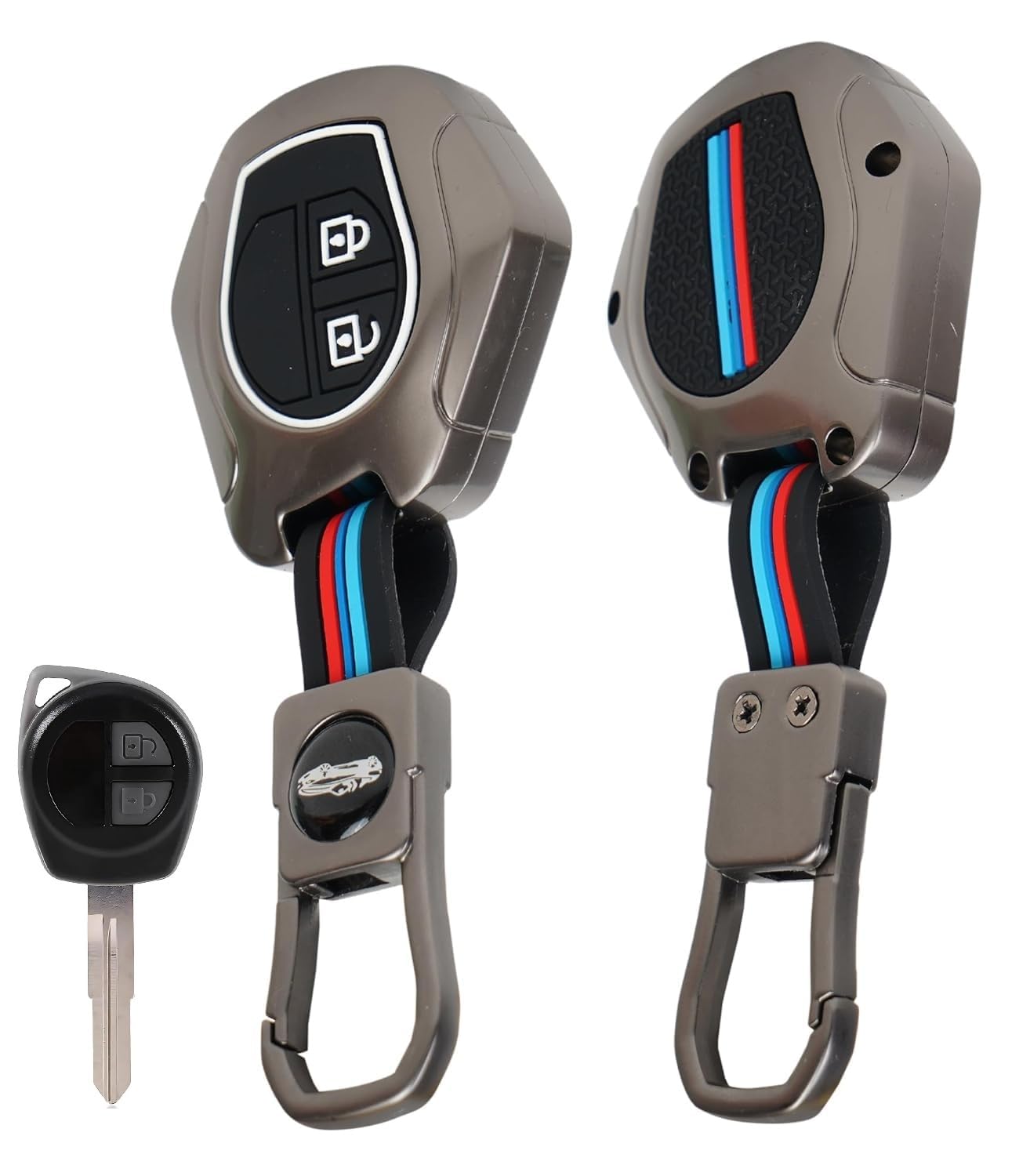Zealsy Premium Waterproof Metal Key Cover for Compatible with Maruti Suzuki Swift | Ertiga | Wagonr | Celerio | Swift Dzire | Alto | Fronx | Brezza | S Presso | Ignis | Jimny | 2 Button Remote Key-image-20