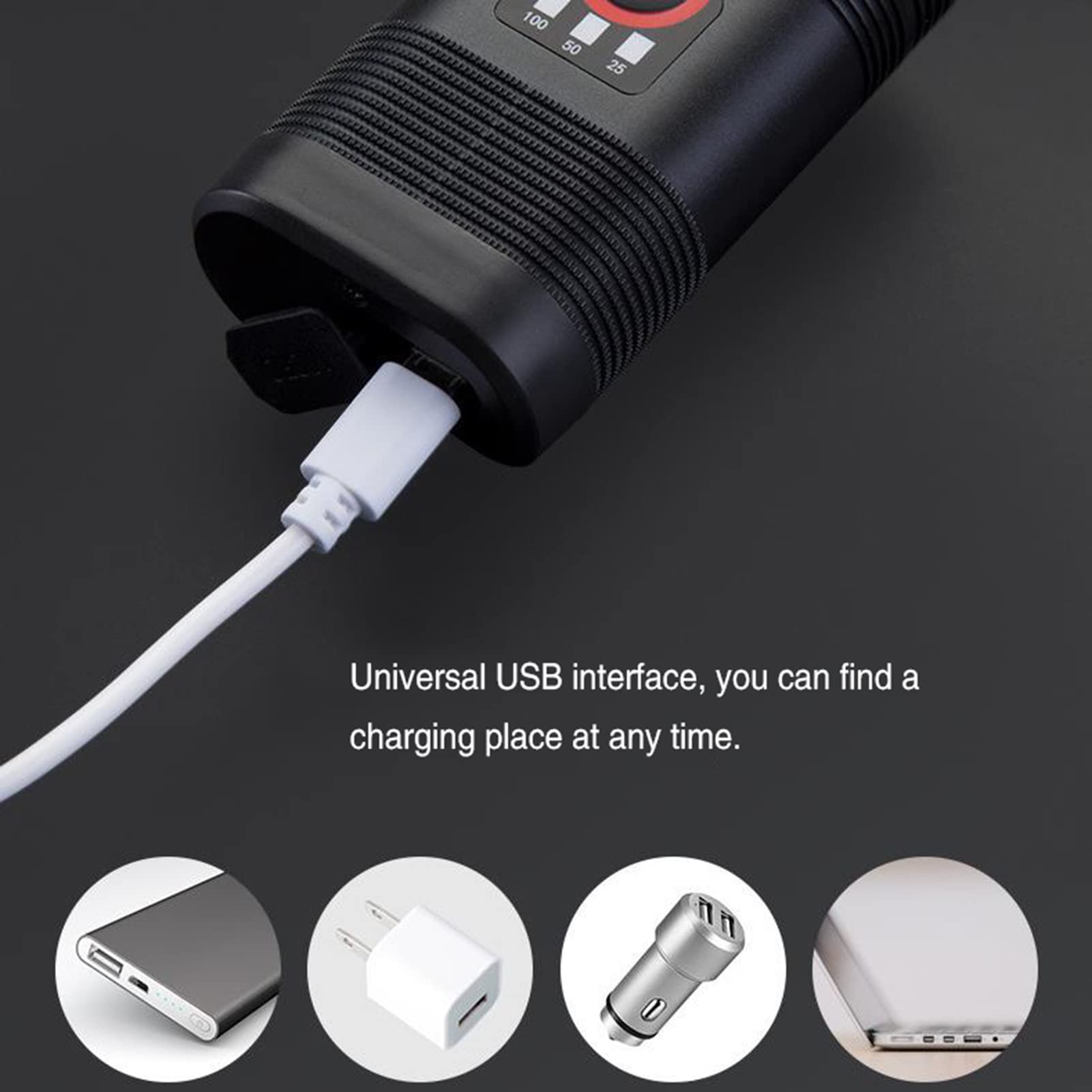 Światła Rowerowe Światło Rowerowe LED Reflektor Rowerowy USB Akumulatorowe Akcesoria RoweroweAkcesoria Rowerowe