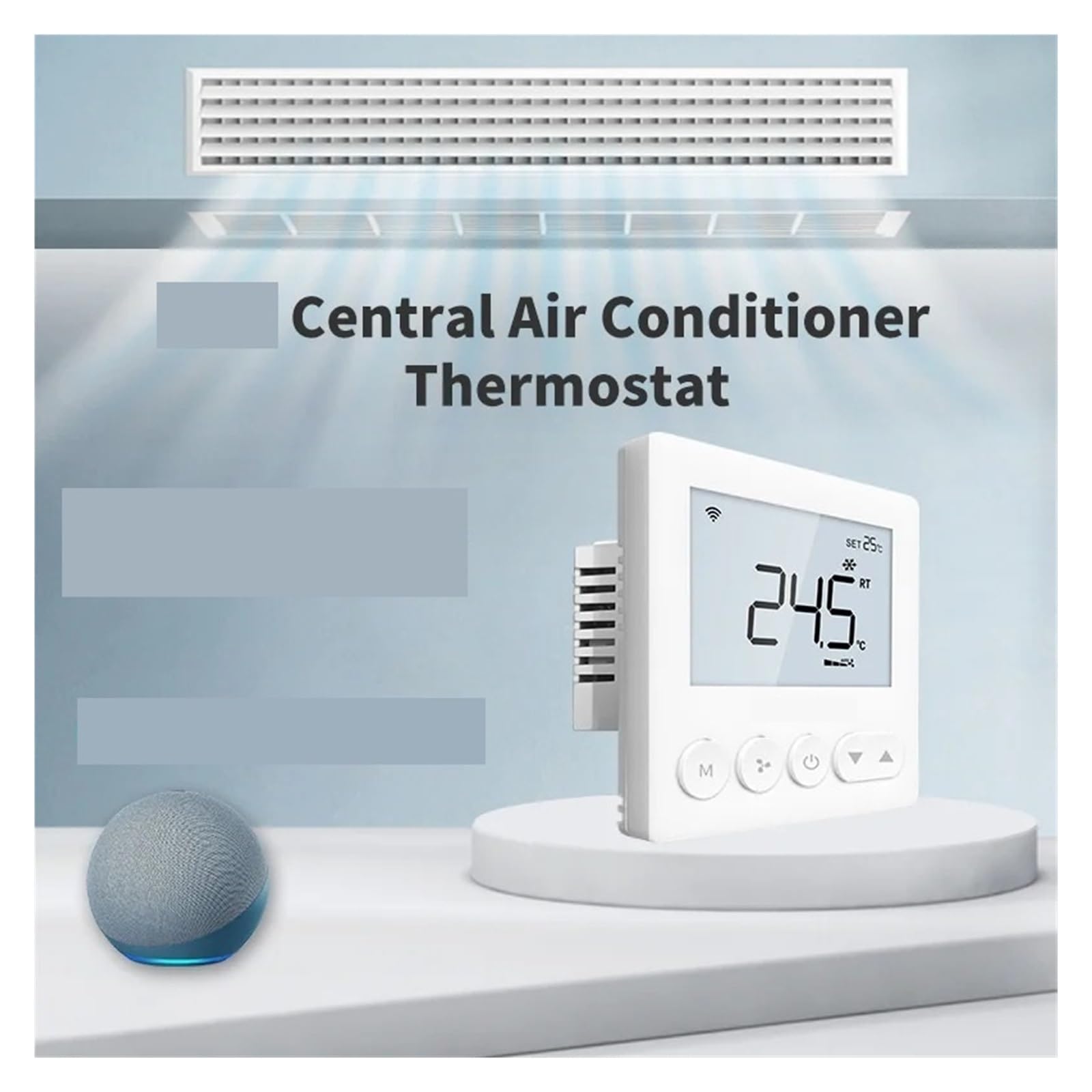 Termostat, 5 szt. Cyfrowy termostat centralnej klimatyzacji tygodniowy programowalny regulator temperatury