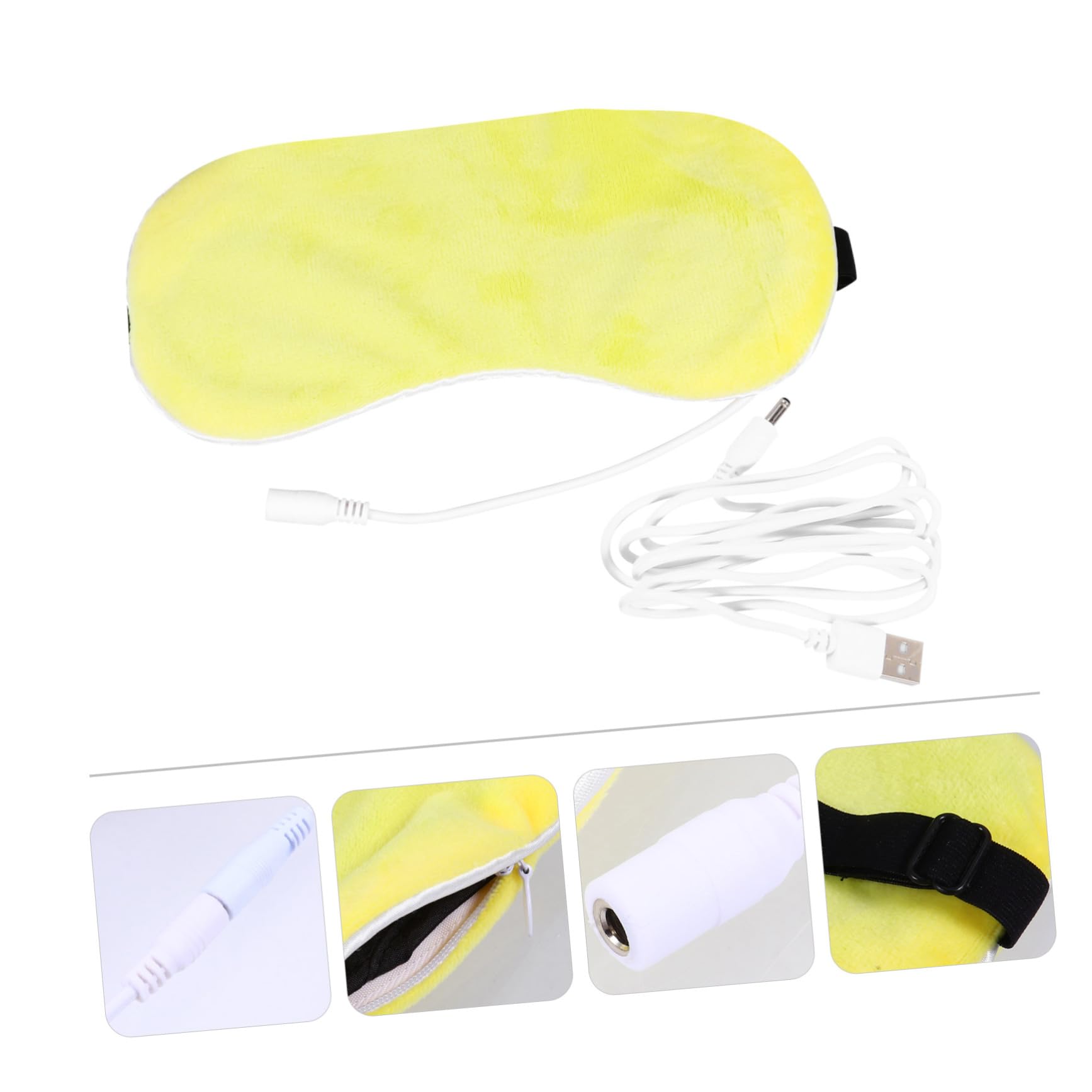 Ipetboom 3piezas Ocular Calentada Usb Reutilizable De Vapor Para Ojos Masajeador Terapéutico Para Aliviar Ojeras y Estrés Visual Para Uso Diario