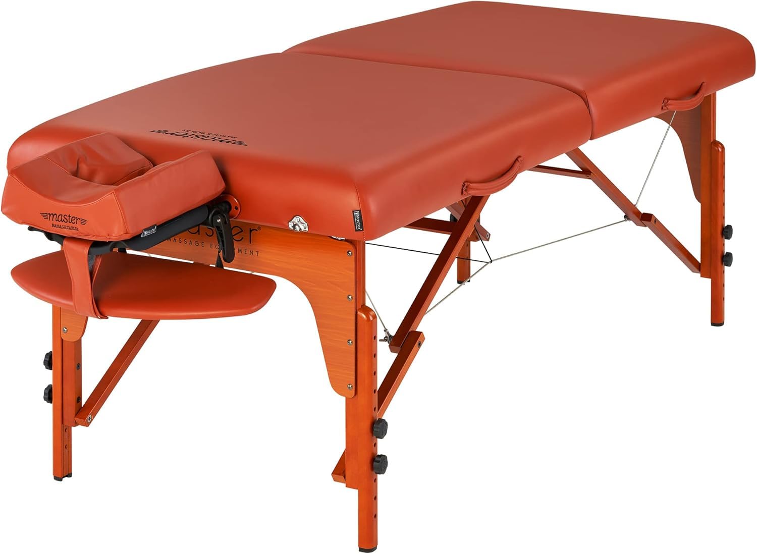 Master Massage 79cm Memory Foam Cushioning, Reiki Leg Panels, Santana Pro Portable Massage Table Package Mountain Red- Tattoo Table- Spa Bed