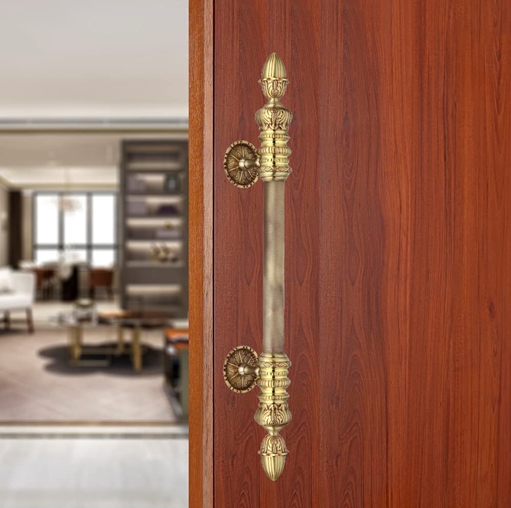 Chitra Brass Nicolas Series Heavy Main Door Pull Handle Pack of 2 (18 Inch, Brush Golden Copper) (B09FFJBQRH) Amazon Price History, Amazon Price Tracker