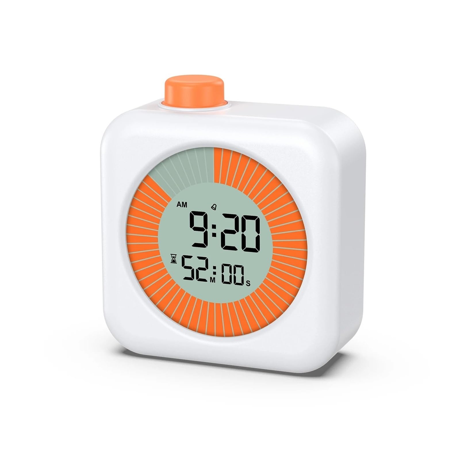 Digital Visual Timer 3 In 1 Clock With 60-Minute Countdown Stopwatch For Kitchen Cooking Study Teaching Reliable Efficient(White)