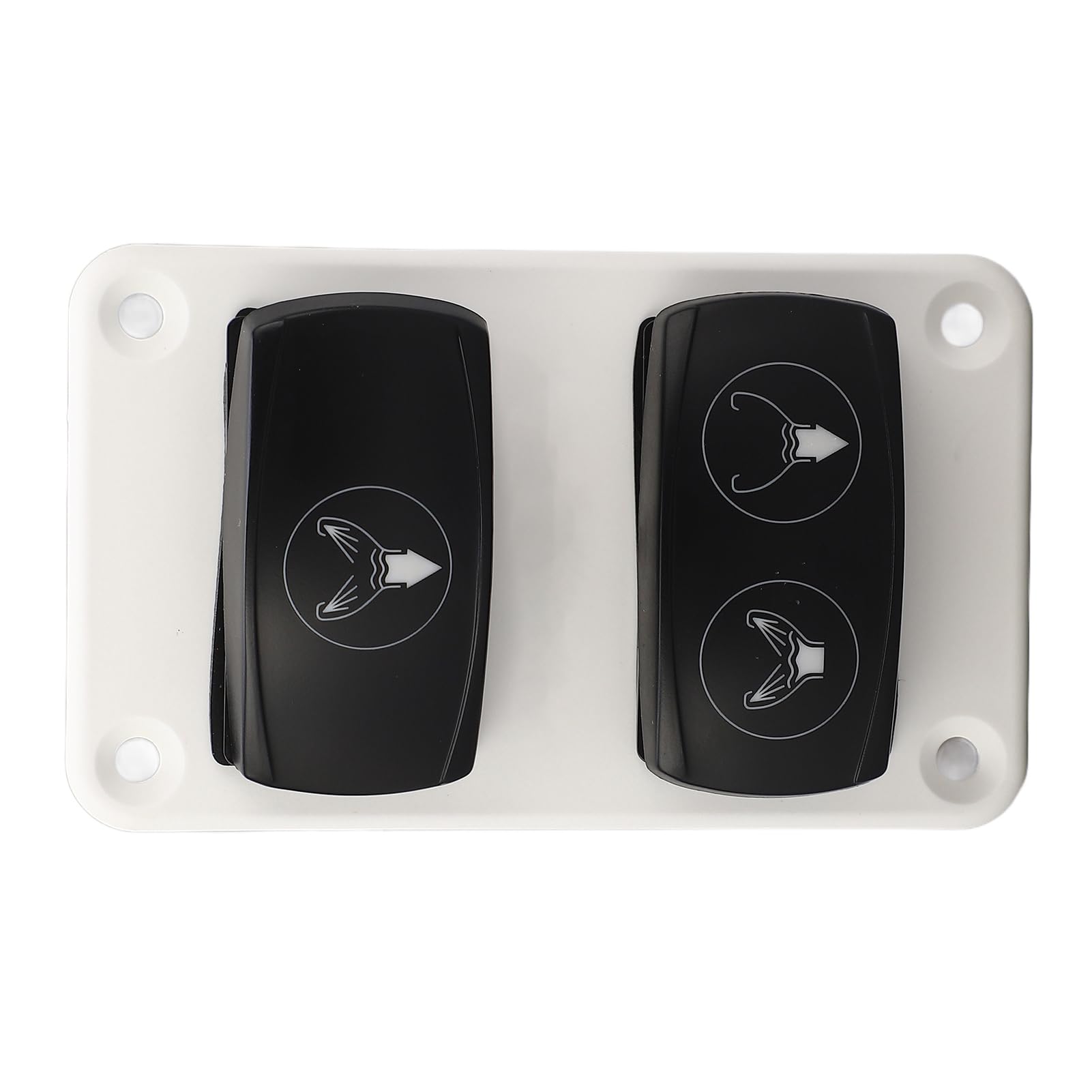 Panel de Interruptor de Inodoro Marino, Interruptor Basculante ABS para Yates, Barcos, Vehículos Recreativos con Respuesta Rápida, Control de 3 Vías DC12 24V