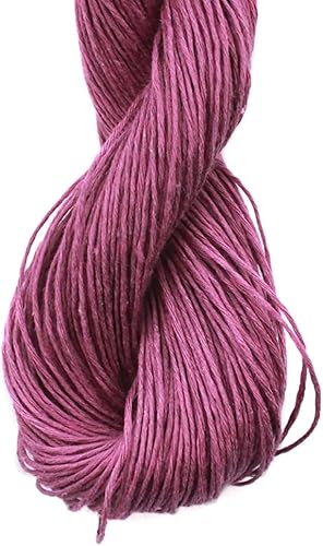 Yarn Ave Lotus Yarns - Hilo de lino 100% natural, hilo de verano de ganchillo para tejer a mano, 8 capas, 5.29 onzas (3 madejas), paquete de 3