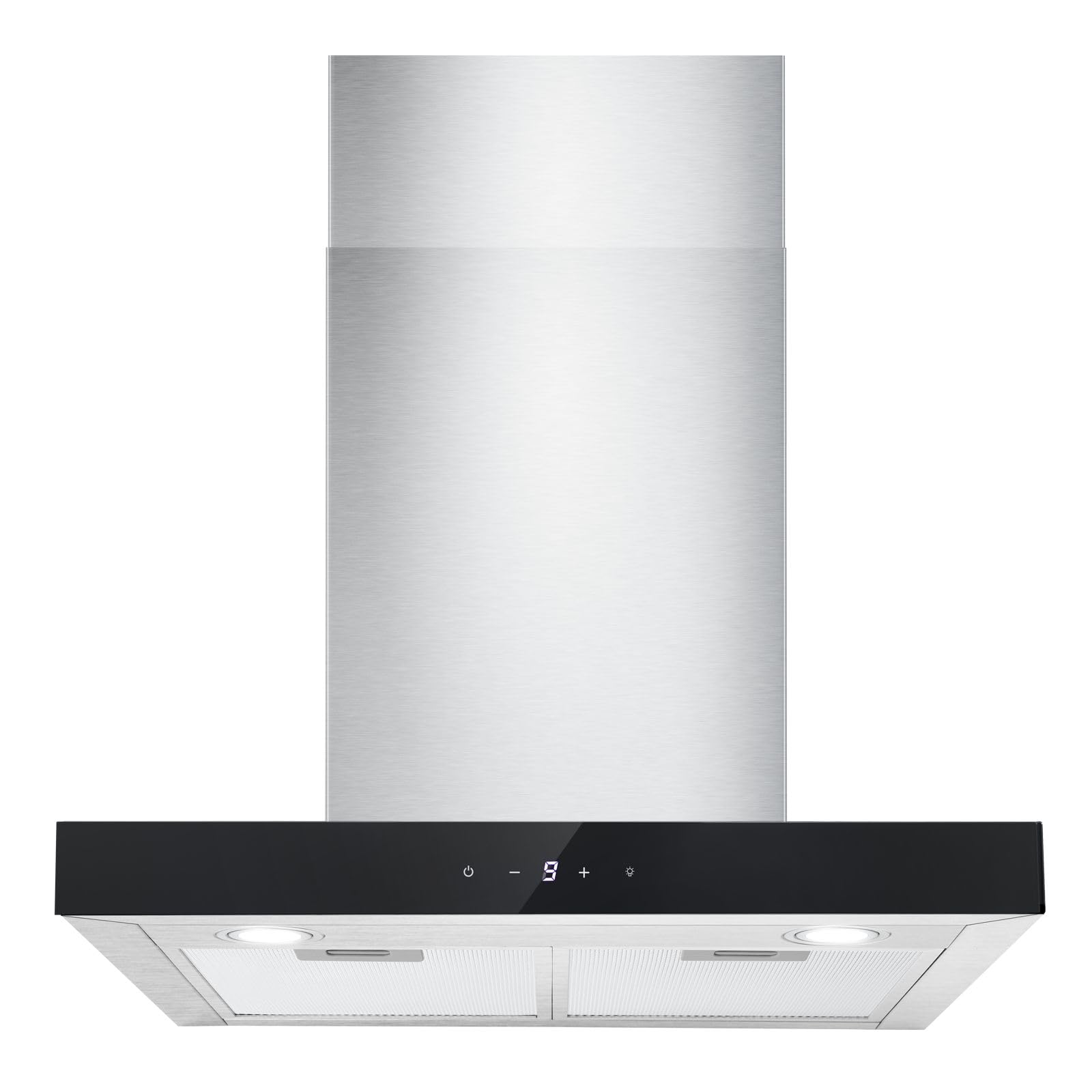 Dunstabzugshaube 60cm TopStrong, Dunstabzug mit 700 m³/h Luftstrom, Edelstahl, 9 Stufen Soft Touch Steuerung, 2W LED-Licht, Abzugshaube Umluft/Abluft
