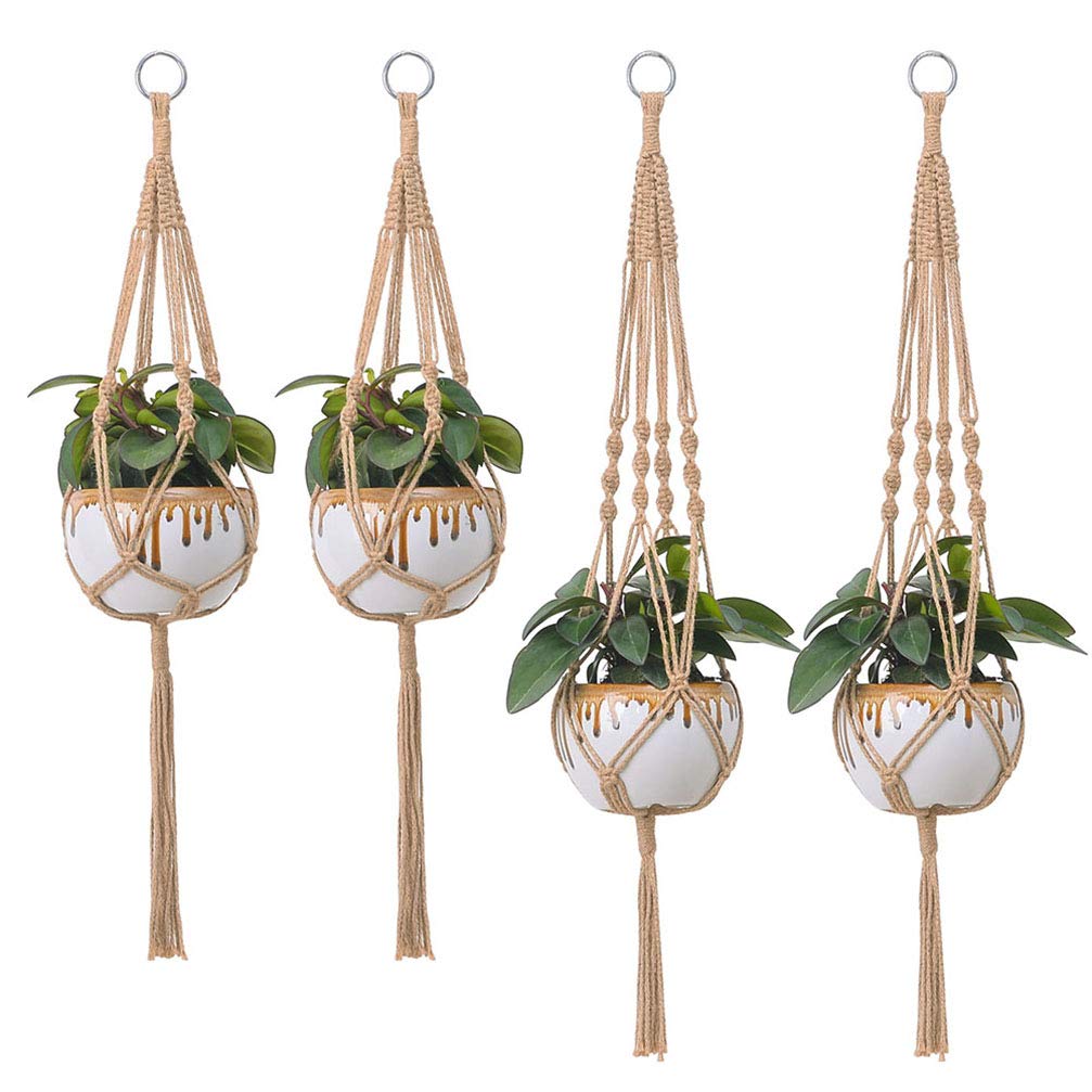 Amazon.co.jp: プラントハンガー 観葉植物 マクラメ 麻 吊り下げ