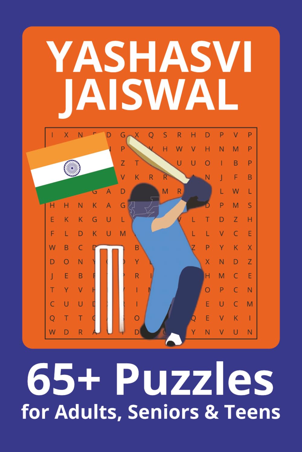 Yashasvi Jaiswal Word Search Puzzle Book: Word Searches with Easy to Read Print about Yashasvi Jaiswal, Indian Cricketers, Cricket and more | 6x9 ... . Gift for Vacations, Holiday and Free Times