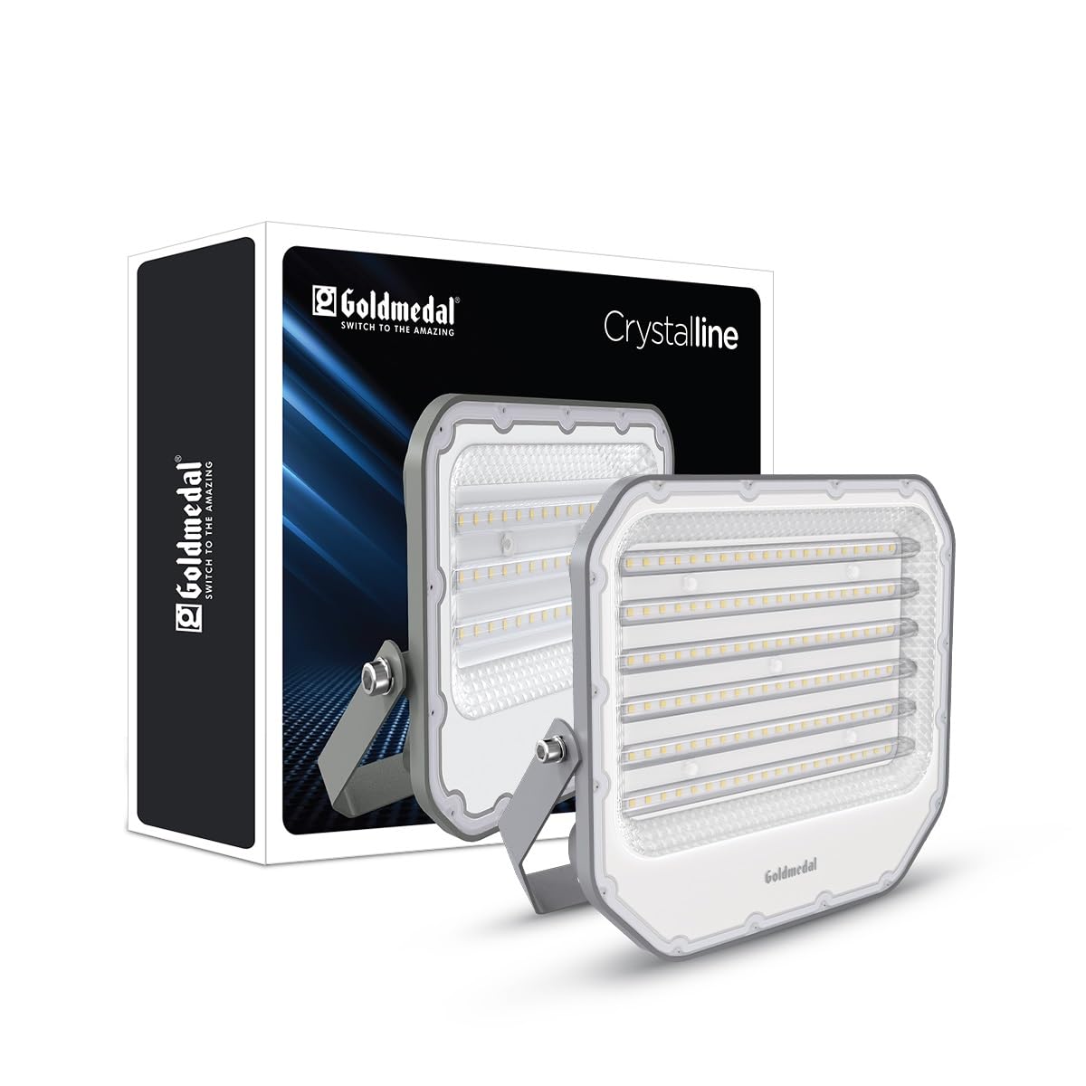 Goldmedal Crystalline 50W LED Flood Light - Cool Daylight (6500K) | Pack of 1 | IP66 (Water & Weather Proof) | Suitable for Outdoor Application | 100 Lumens per Watt | Dimension: 217X30X205mm-picture-31