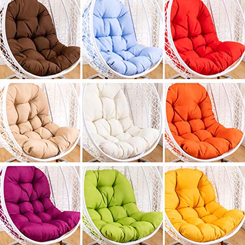 Hanshan Hanging Swing Chair Cushion,Egg Hammock Seat Cushion,Thick Hanging Chair Back Pillow For Indoor Outdoor Patio Yard Garden Beach White 125X95X10Cm(49.2X37.4X3.9Inch) (Color : Brass) #TOP1