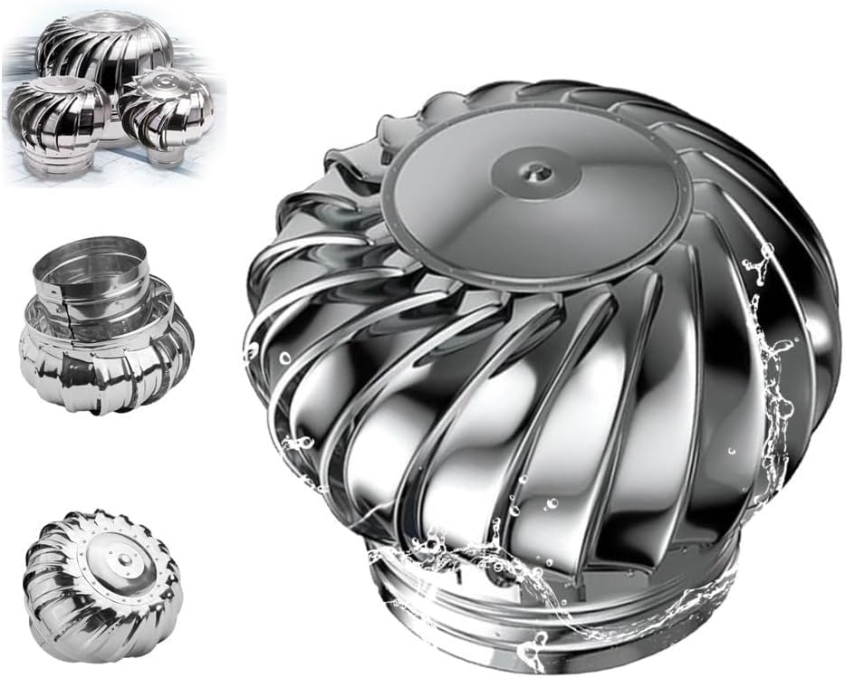 Ventilateur rotatif de toit en acier inoxydable anti-corrosion haute fluidité