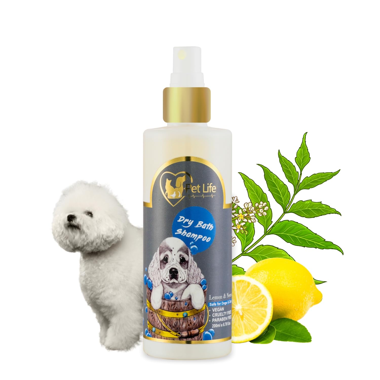 Pet Life Organic Dry Bath Shampoo for Bichon Frise Dog & Puppy | Dry Waterless Spray Dog Shampoo for A Cleaner, Smoother & Shinier Coat - Made with Natural Ingredients for All Dog Breed - 200 Ml (B0B6255FHH) Amazon Price History, Amazon Price Tracker