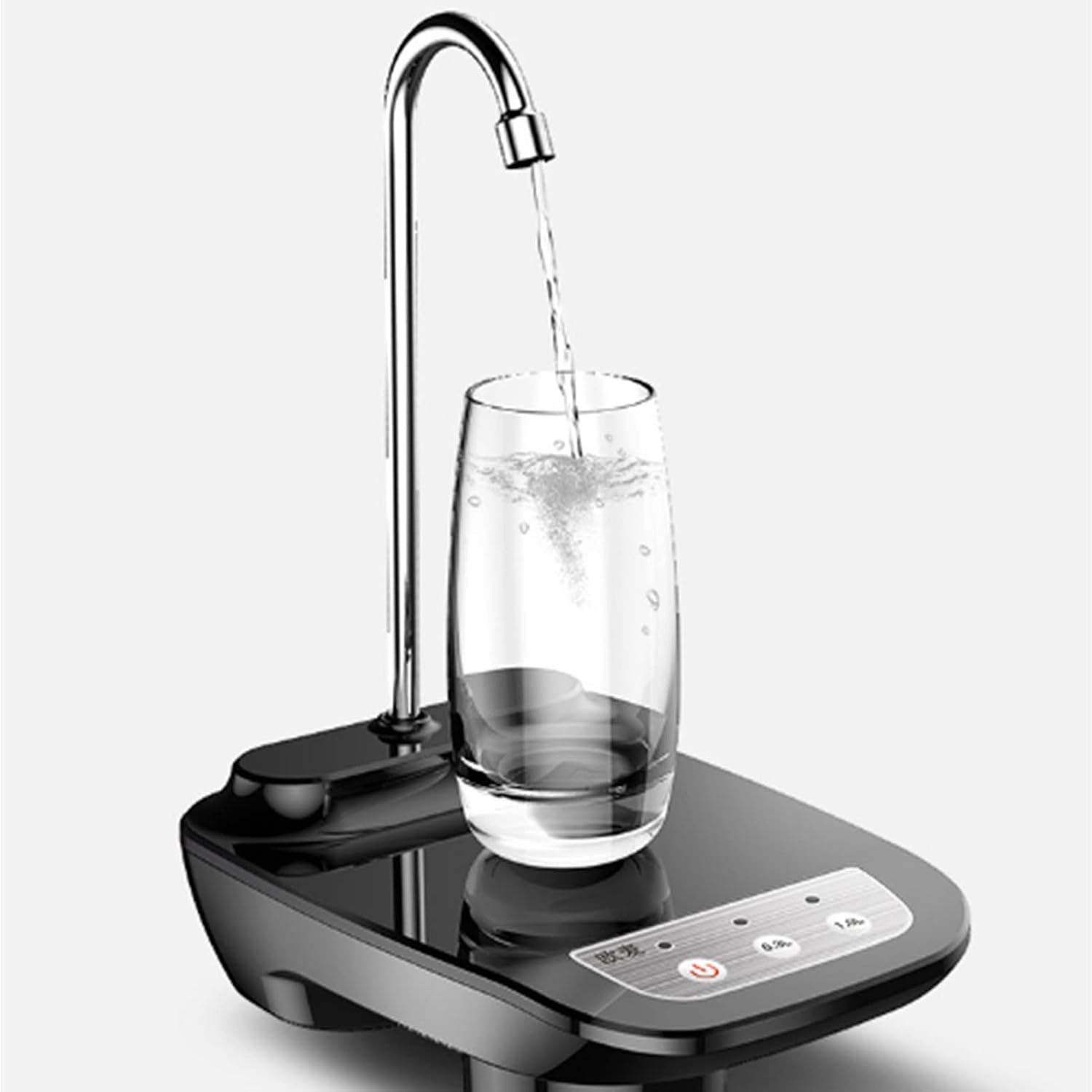 Desktop Water Bottle Dispenser, Portable Electric Water Bottle Pump for 5 Gallon & Universal Bottles, Automatic Drinking Water Dispenser, Multifunction Water Dispenser for Indoor & Outdoor Use, Black