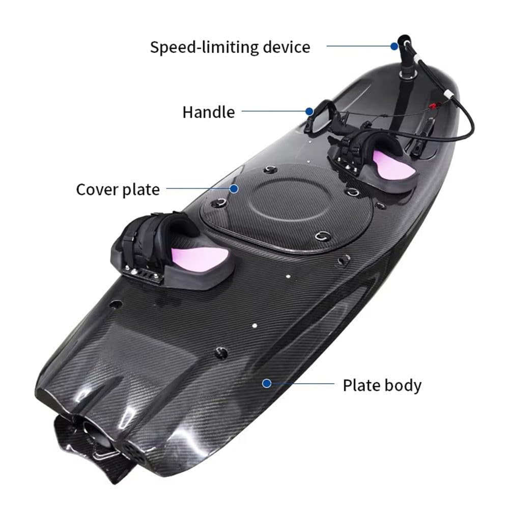 118-Cm³ Carbonfaser-Highspeed-Jet-Surfbrett, 12-Kw-Benzin-Surfbrett, 65 Km/H, Mit 5-L-Tank Und 3 Abnehmbaren Finnen, Tragfähigkeit 150 Kg, Für Wassersport