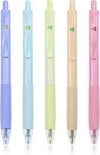 Juego de bolígrafos de gel lindos, suministros escolares kawaii, tinta de gel retráctil, bolígrafo neutro, bolígrafo de escritura suave para la