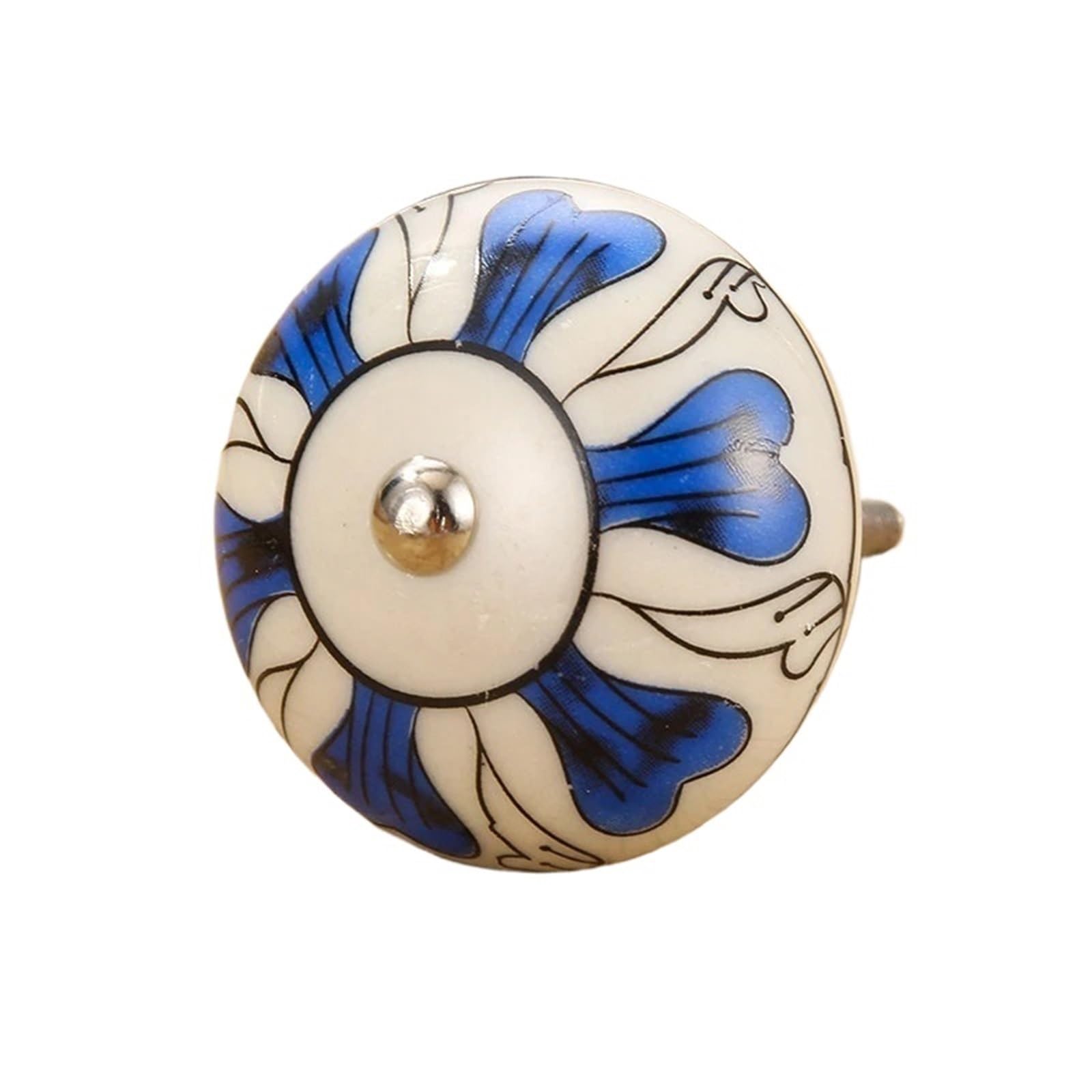 Kifsdlf Color8 1Pcs Multicolor Ceramic Drawer Pulls Floral Door Knob Antique Style Cabinet Dresser Furniture Handles For Cupboard Wardrobes Furniture(Color8)
