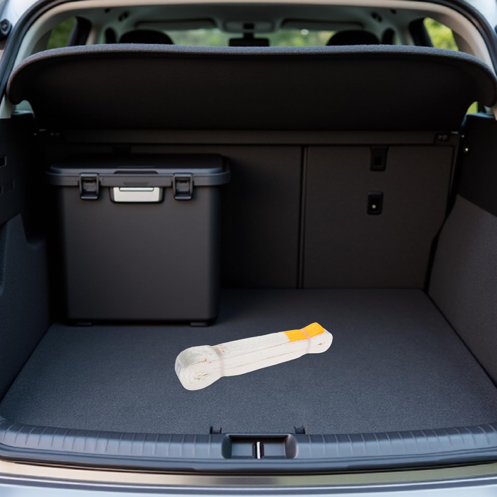 MAGICLULU Cavo di traino per auto - Cinghia di traino per auto spessa da 3 tonnellate e 4 metri con ganci - Cavo di per recupero veicoli per SUV, camion, rimorchi, accessori per il di emergenza