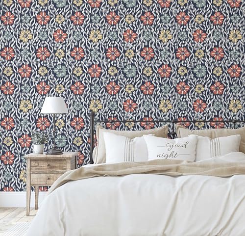 Papier peint floral autocollant pour masquer les défauts des murs rapidement