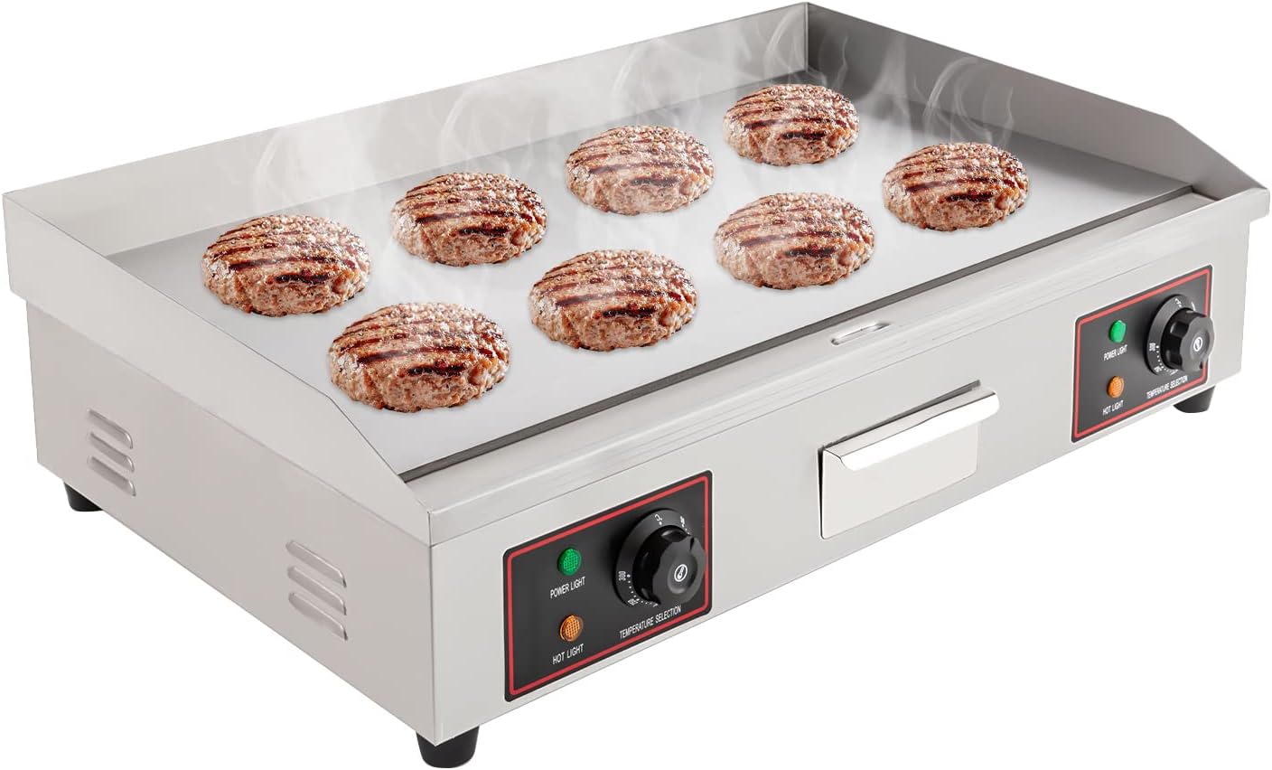Electric Flat Top Griddle, Commercial Meat Steak Griddle