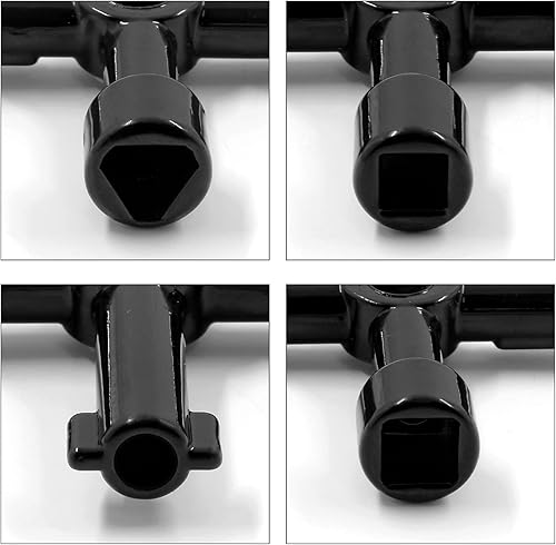 Miniatura 3 de 3 llaves eléctricas multifuncionales de 4 vías para gabinete, llave cuadrada triangular para elevador, válvula de medidor de agua, gabinete de