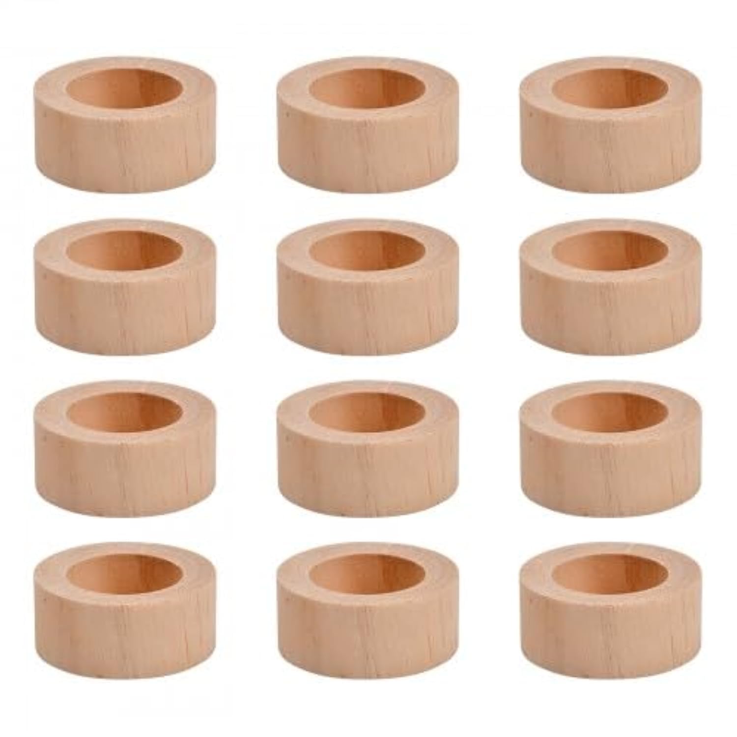 Volumoon 12Pz Portacandele in Legno Naturale, Portacandele Votive in Legno, Antico Porta Tealight, Portacandele Votive per Matrimoni, Adatto a Decorazioni per Feste e Matrimoni Decorazione per la Casa