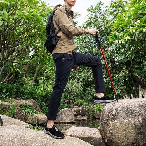 Enjerr Orthopedic Shoes Men,Arch Support Slip On Sneaker,Lightweight Breathable Non Slip Waterproof Comfortable Walking Shoes2