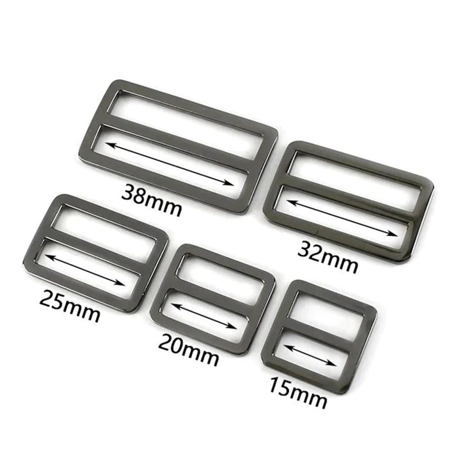 Juego de 50 hebillas de metal para correa de bolso, cierre de bucle metálico como ajustador de cinturón de bolso, accesorios de bricolaje