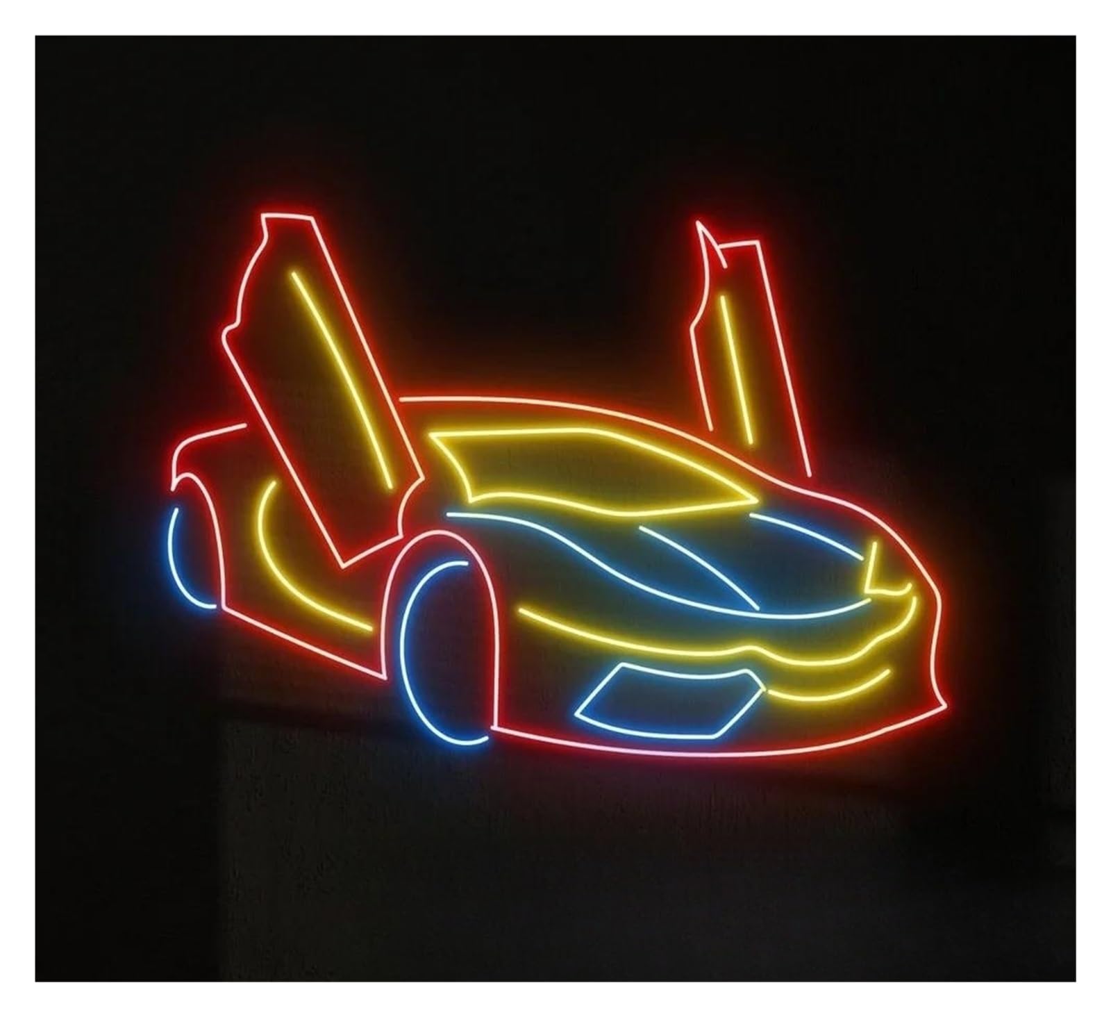 LEMST Sign Lamp Luxury Sport Car Neon Sign Car Store Wall Decor Garage Carpark Wall Art Showroom Welcome Signboard 63.5cm