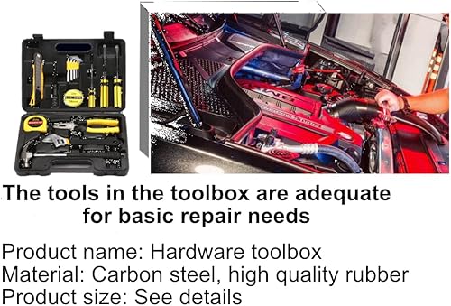 Miniatura 4 de YALLAEEN Juego de herramientas de hardware, tornillo de banco, llave inglesa, juego de herramientas de combinación de destornilladores (8)