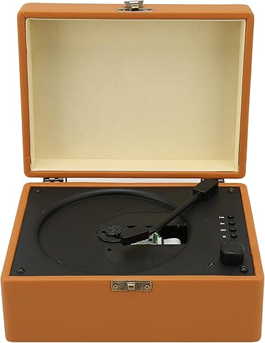 Suitcase - Reproductor de CD estéreo 2.0 de alta fidelidad con control remoto, reproductor de CD profesional para oficina en casa, color marrón