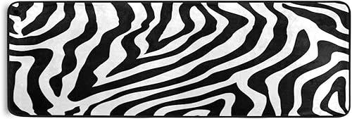 Alfombra de pasillo con estampado de cebra, moderna, antideslizante, para pasillo, entrada, alfombra larga para sala de estar, dormitorio (2 x 6