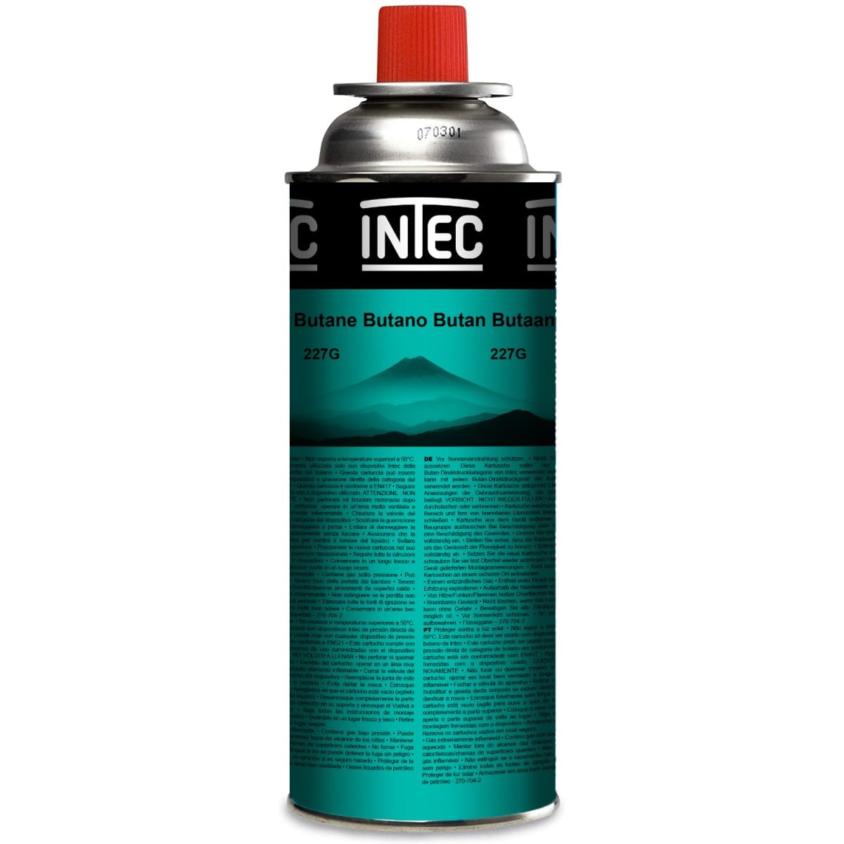 INTEC - Pack 56 Cartouches Gaz Butane 250g UN2037 | Bouteilles Sécurisées sans Fuite pour Réchaud de Camping Plancha Chalumeau Cuisine et Désherbeur Thermique Polyvalent