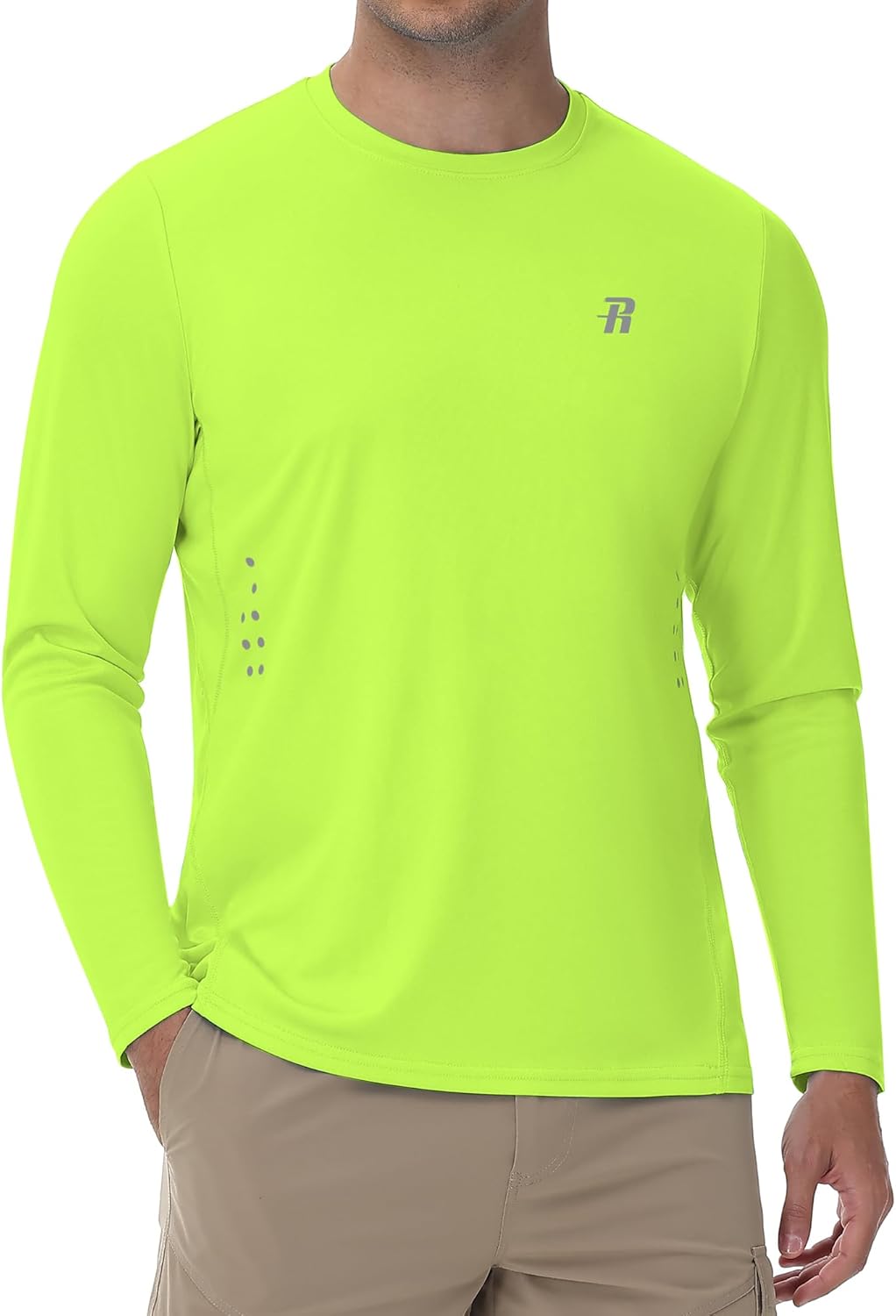 Runhit Men's UPF 50+ Sun Protection Shirts Long Sleeve UV Swim Shirt Fishing Hiking Running Rash Guard Quick Dry Lightweight