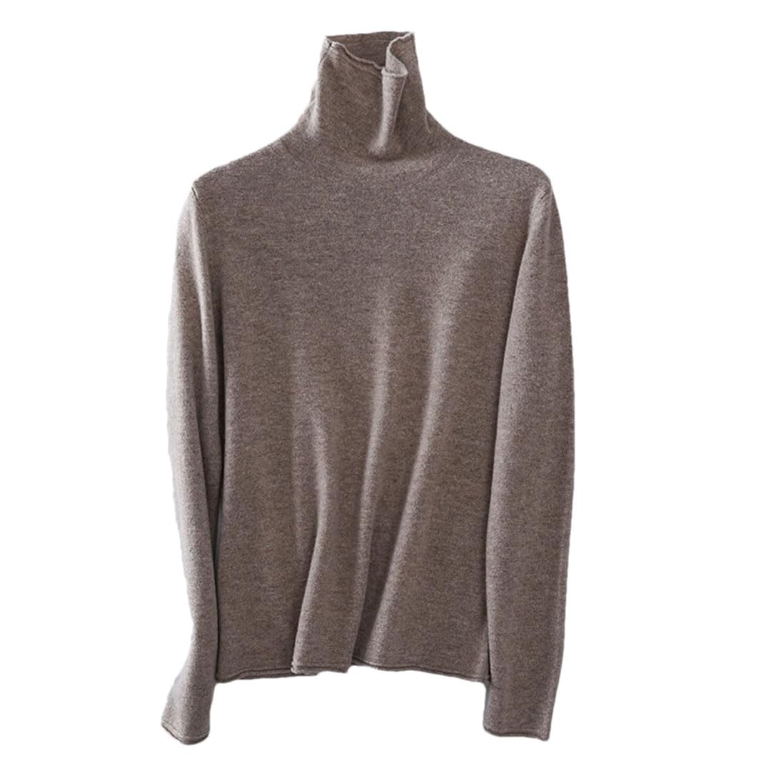 Damski podstawowy sweter z golfem sweter top swetry golf wełna zima dzianina