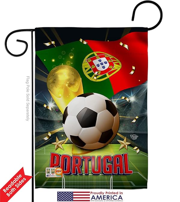 Ornament Collection World Cup Portugal Garden Flag Sports Soccer Game Goal Ball Football Entertainment Activity Physical House Decoration Banner Small Yard Gift Double-Sided by Ornament Collection - Used condition - Image 3