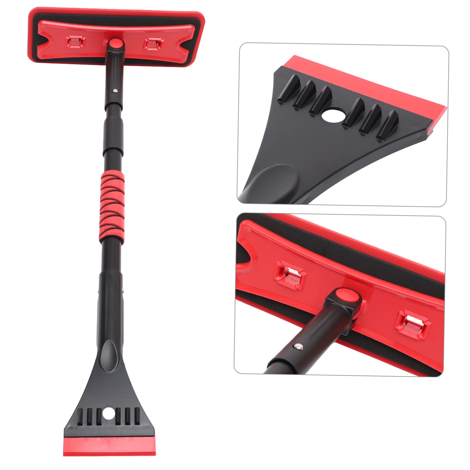 DOITOOL Raschietto Ghiaccio Spazzola Neve Estensibile Raschietto Pulizia Invernale per Auto Camion Raschiaghiaccio Parabrezza Spazzola Neve