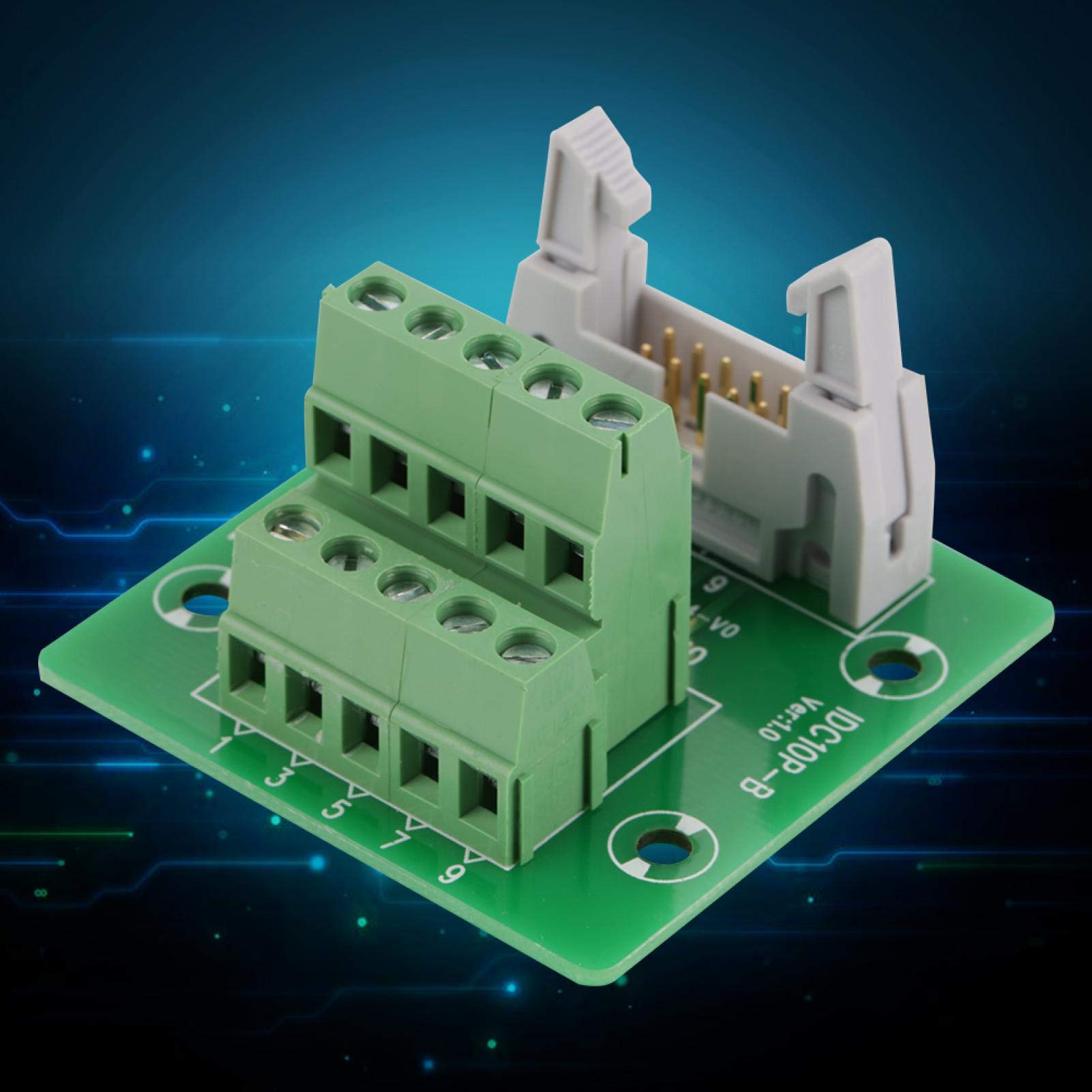 Panneau De Dérivation IDC10 - Connecteur Bornier Mâle 10 Broches Pour Montage Sur Rail DIN, Compatible PLC (2 Pièces) - 2